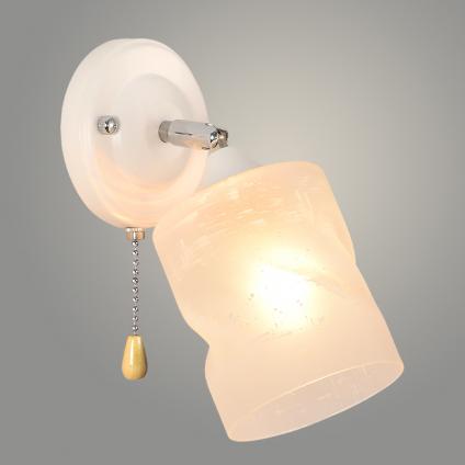Бра XA1641A/1W WH+CR белый/хром 1х60W E27 d190 h230, HN25